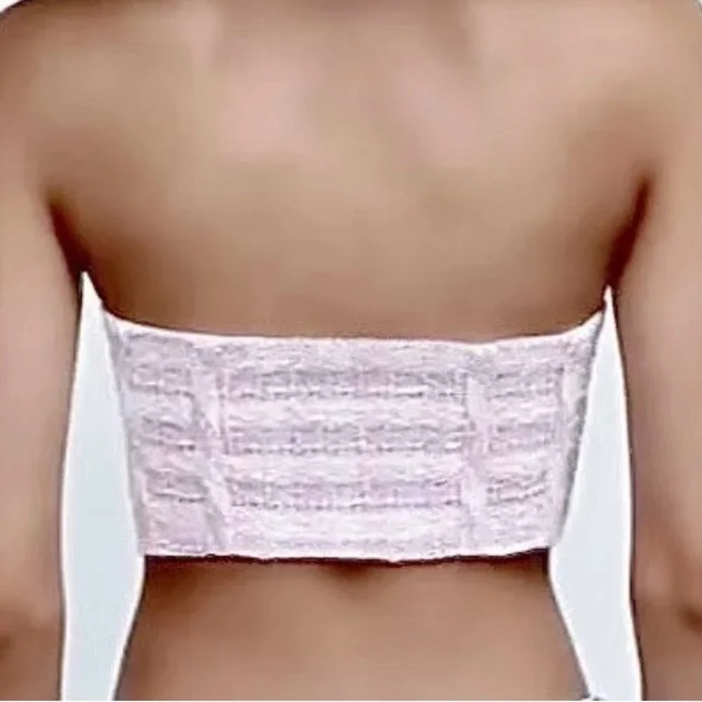 NWT Zara Womens X Small Tweed Bustier Crop Corset Top Pink Purple Plaid XS - Picture 6 of 9